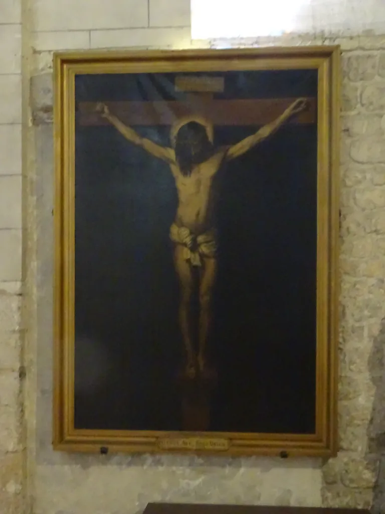 Tableau : Christ en croix dans l'Église Saint-Mathias de Barbezieux-Saint-Hilaire